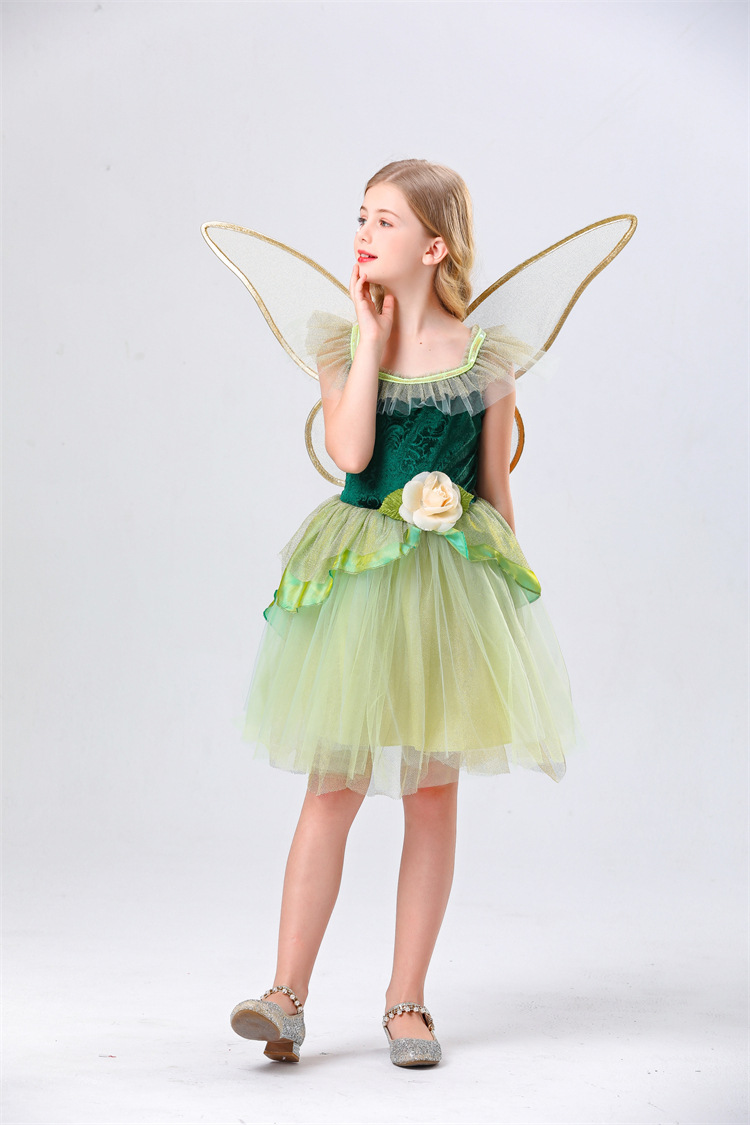 Fairy Princess Elf Tulle Puff Dress for Girls detail image 13