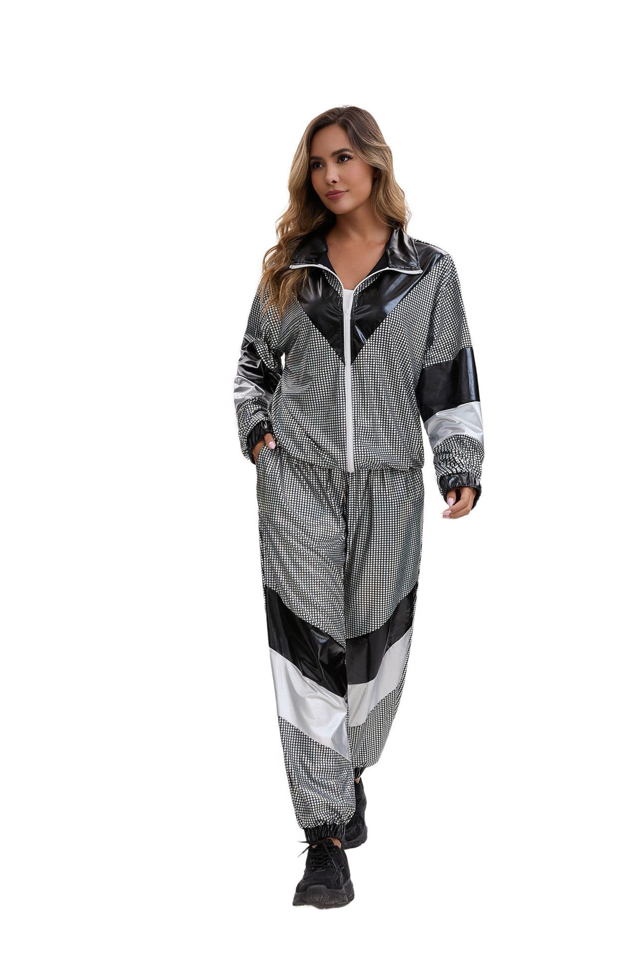 80s Hip Hop Disco Tracksuit Costume for Adults detail image 20