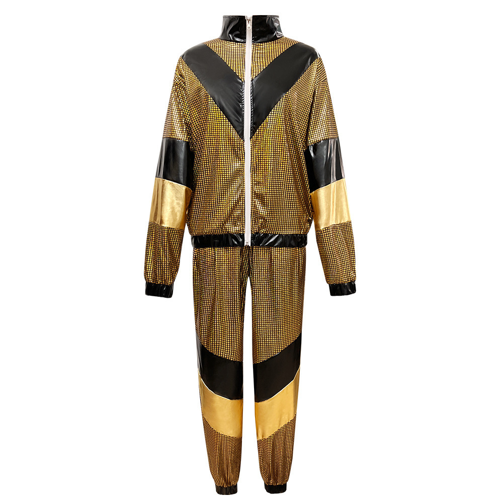 80s Hip Hop Disco Tracksuit Costume for Adults detail image 10