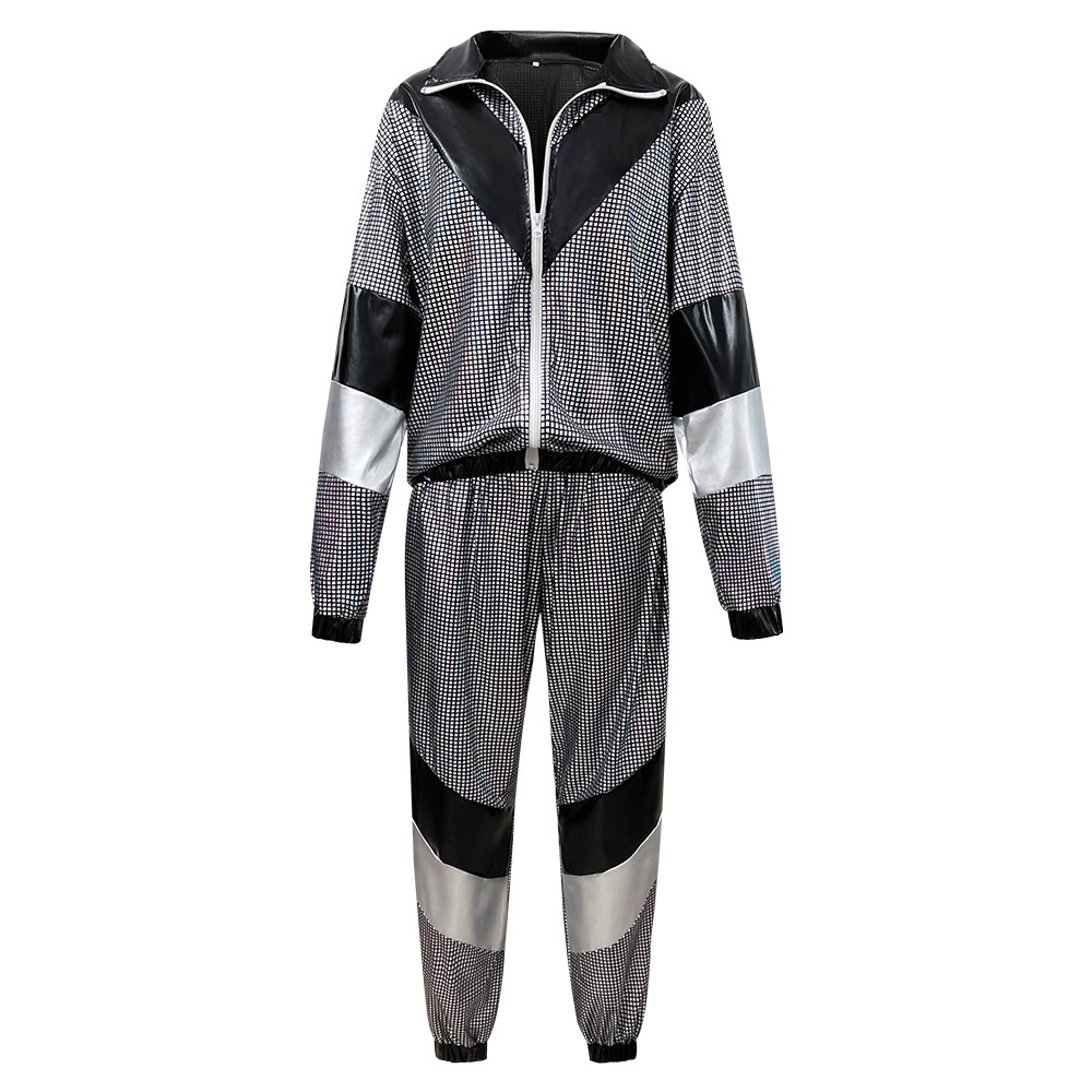 80s Hip Hop Disco Tracksuit Costume for Adults detail image 22