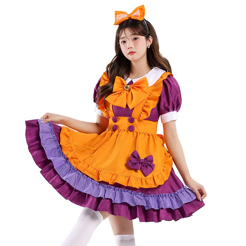 Orange Maid Lolita Costume for Women detail image 8