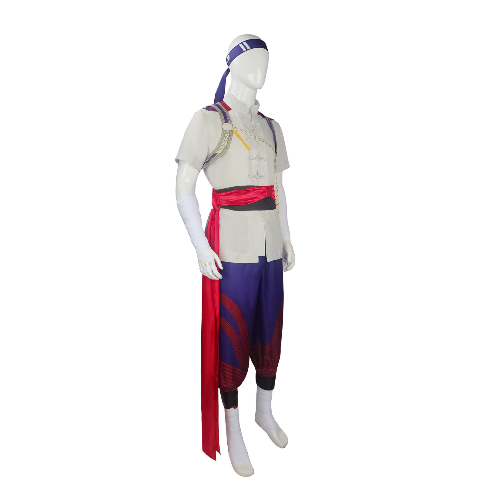 Fire Monk Fighter Costume for Adults detail image 2