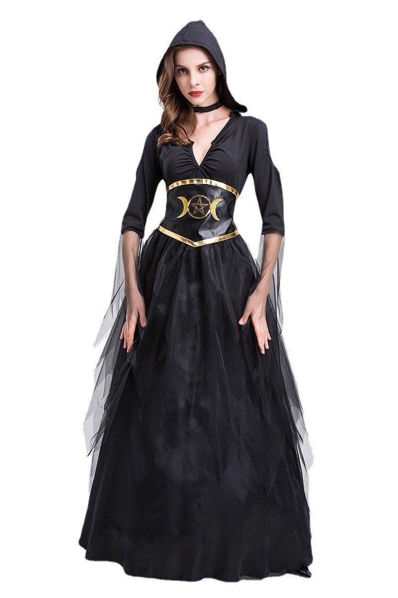 Death Goddess Vampire Witch Costume for Girls detail image 3