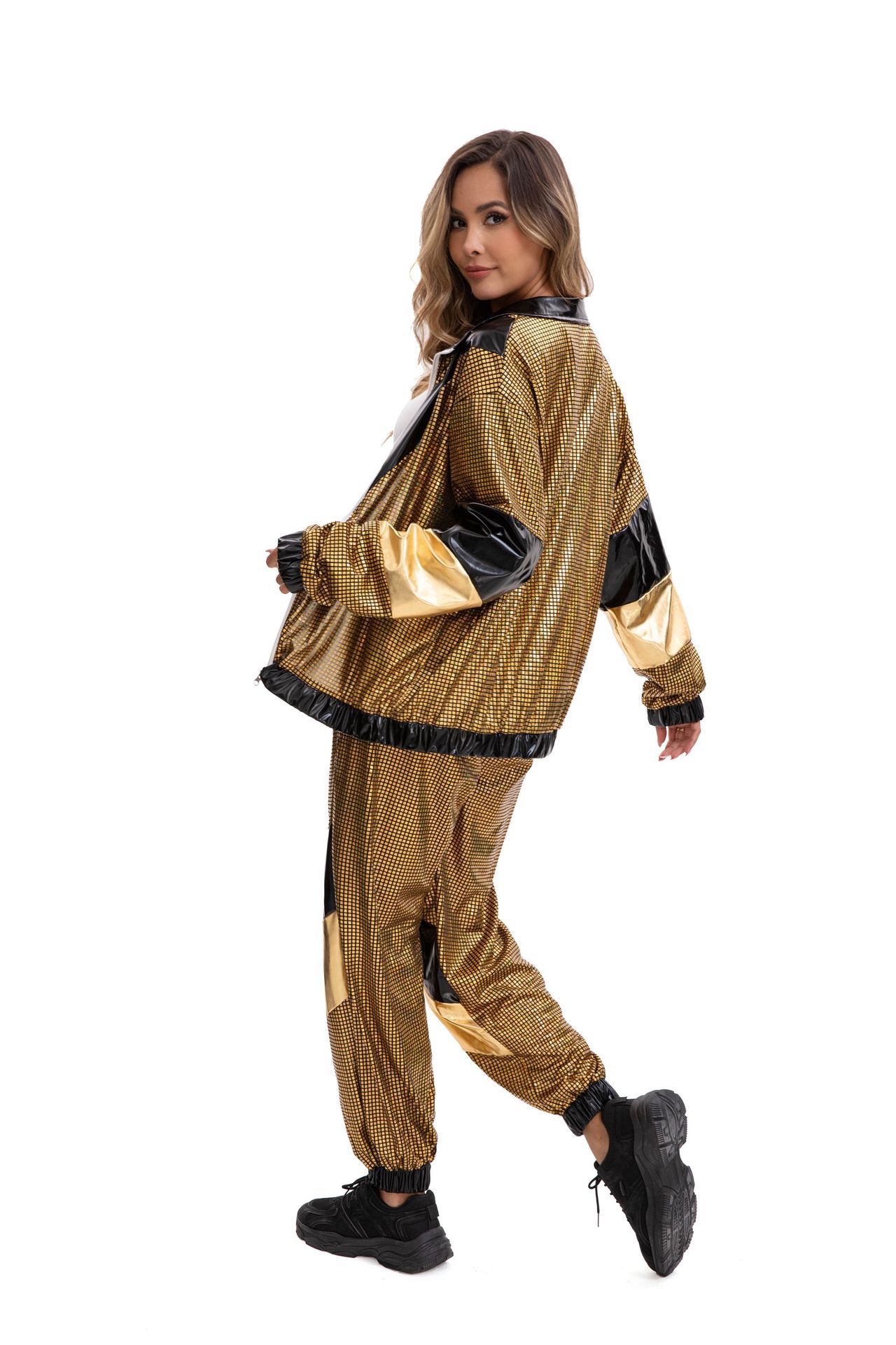 80s Hip Hop Disco Tracksuit Costume for Adults detail image 7