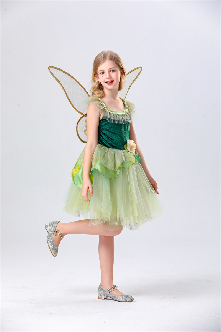 Fairy Princess Elf Tulle Puff Dress for Girls detail image 12