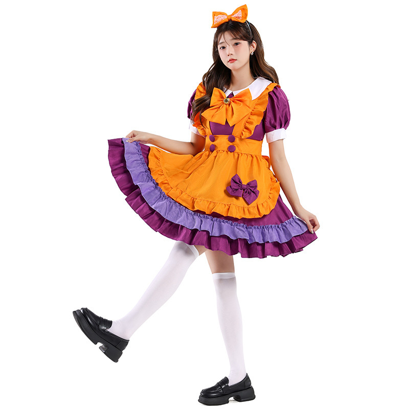 Orange Maid Lolita Costume for Women detail image 7