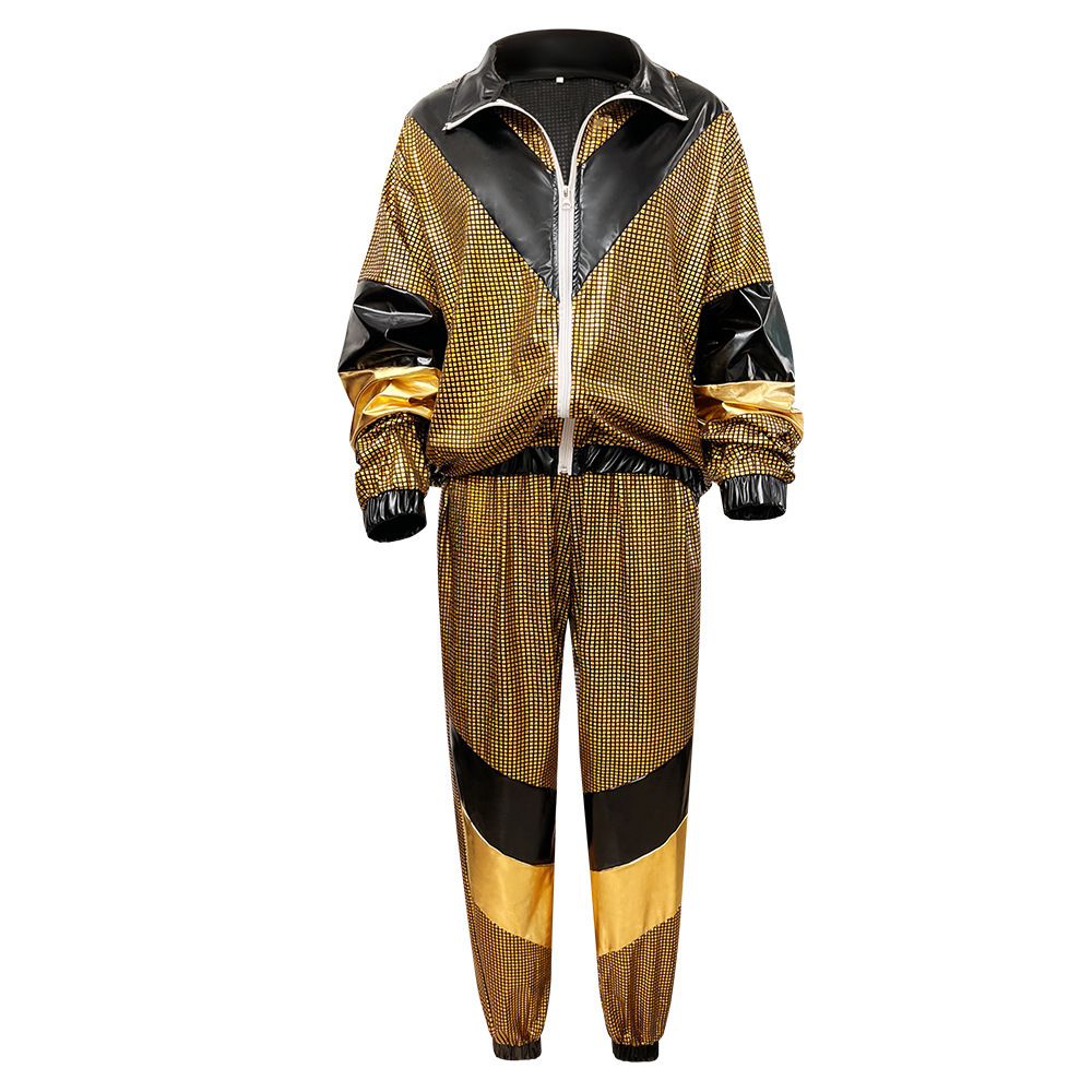 80s Hip Hop Disco Tracksuit Costume for Adults detail image 8