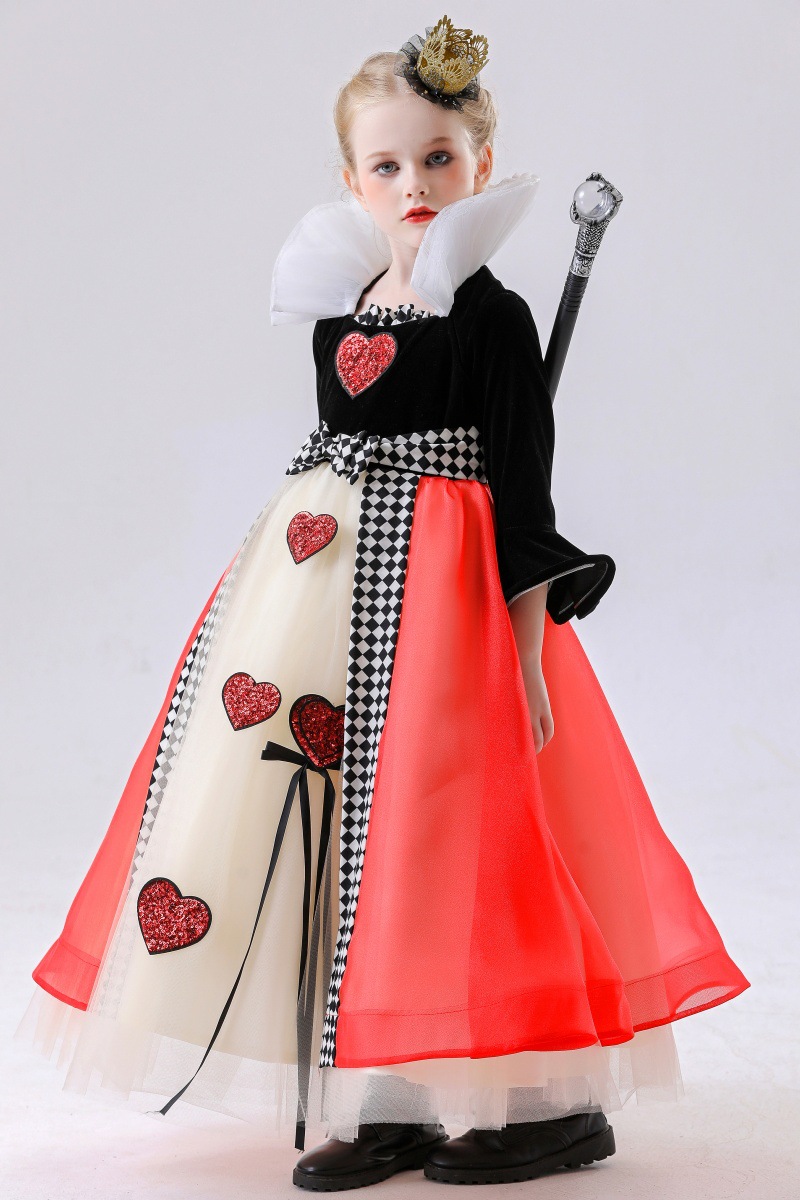 Royal Heart Queen Costume for Girls detail image 4