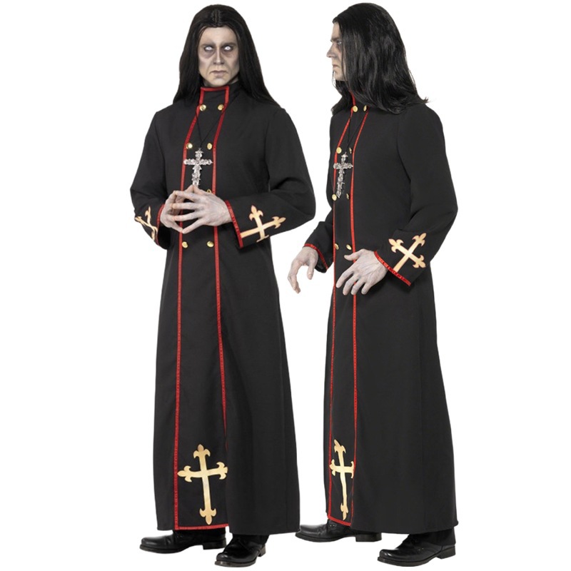 Medieval Wizard Priest Cleric Robe for Men detail image 5
