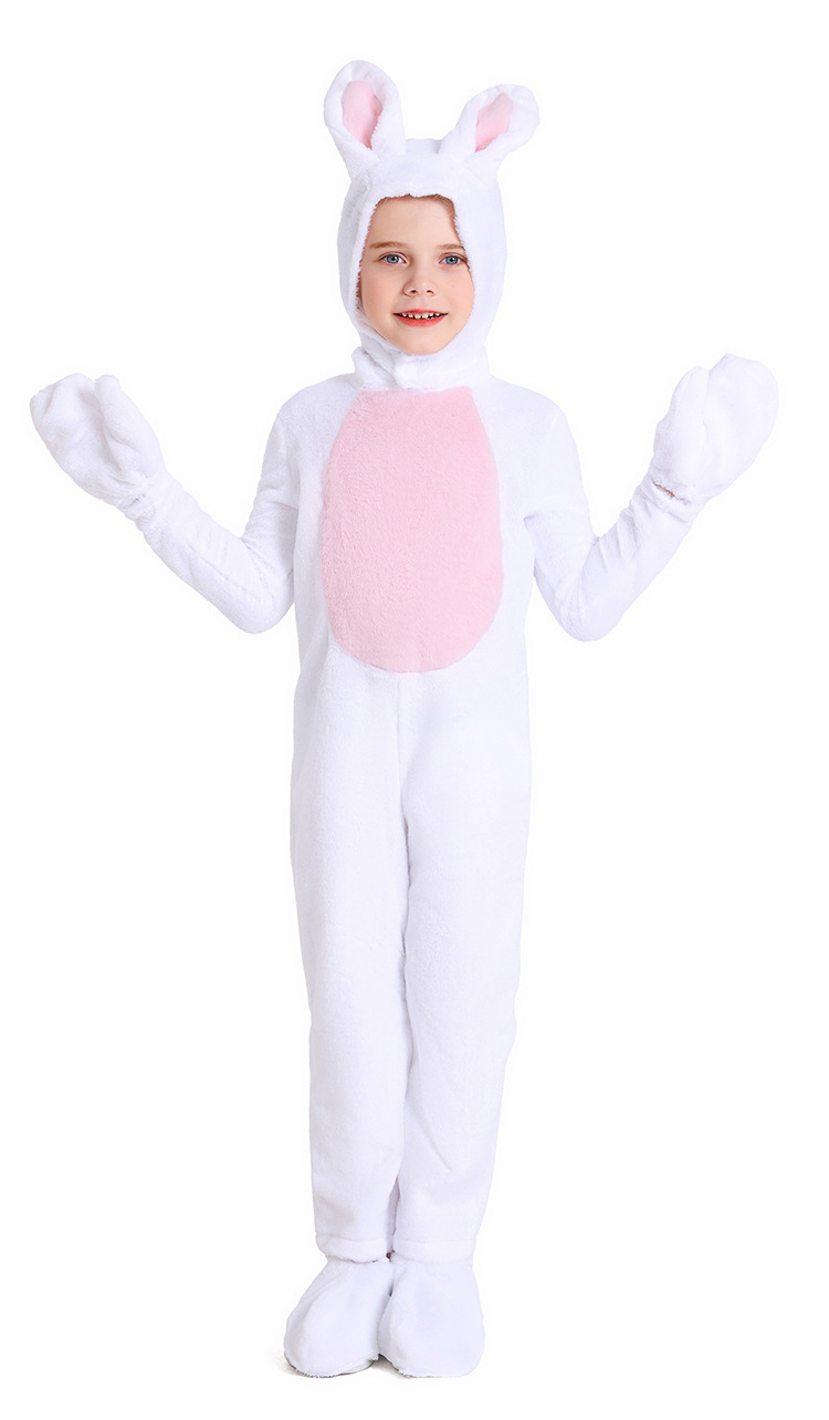 White Rabbit Plush Jumpsuit for Kids detail image 3