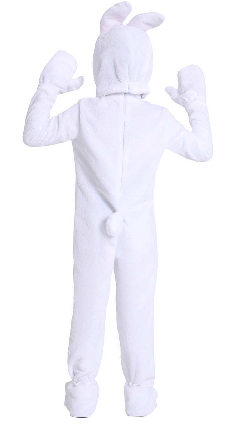 White Rabbit Plush Jumpsuit for Kids detail image 7