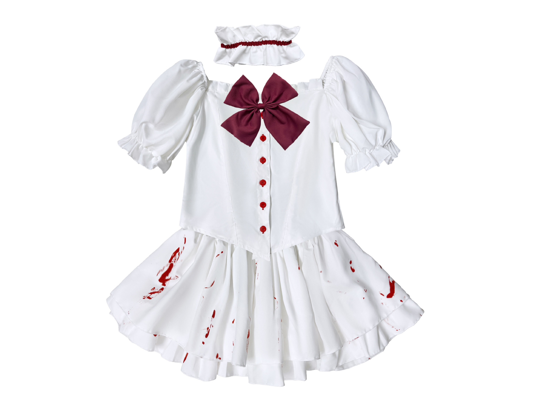 Bloody Doll Gothic Lolita Maid Costume for Women detail image 12