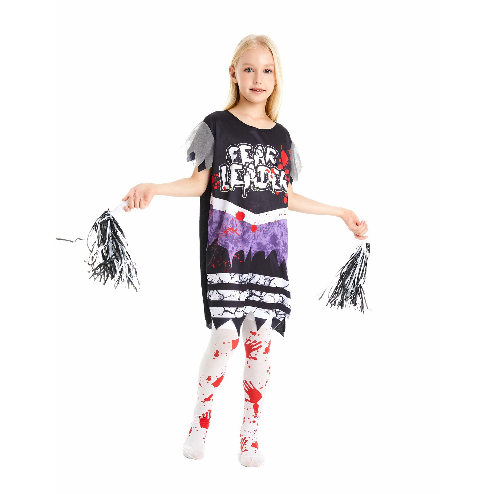 Zombie Cheerleader Costume for Girls detail image 6