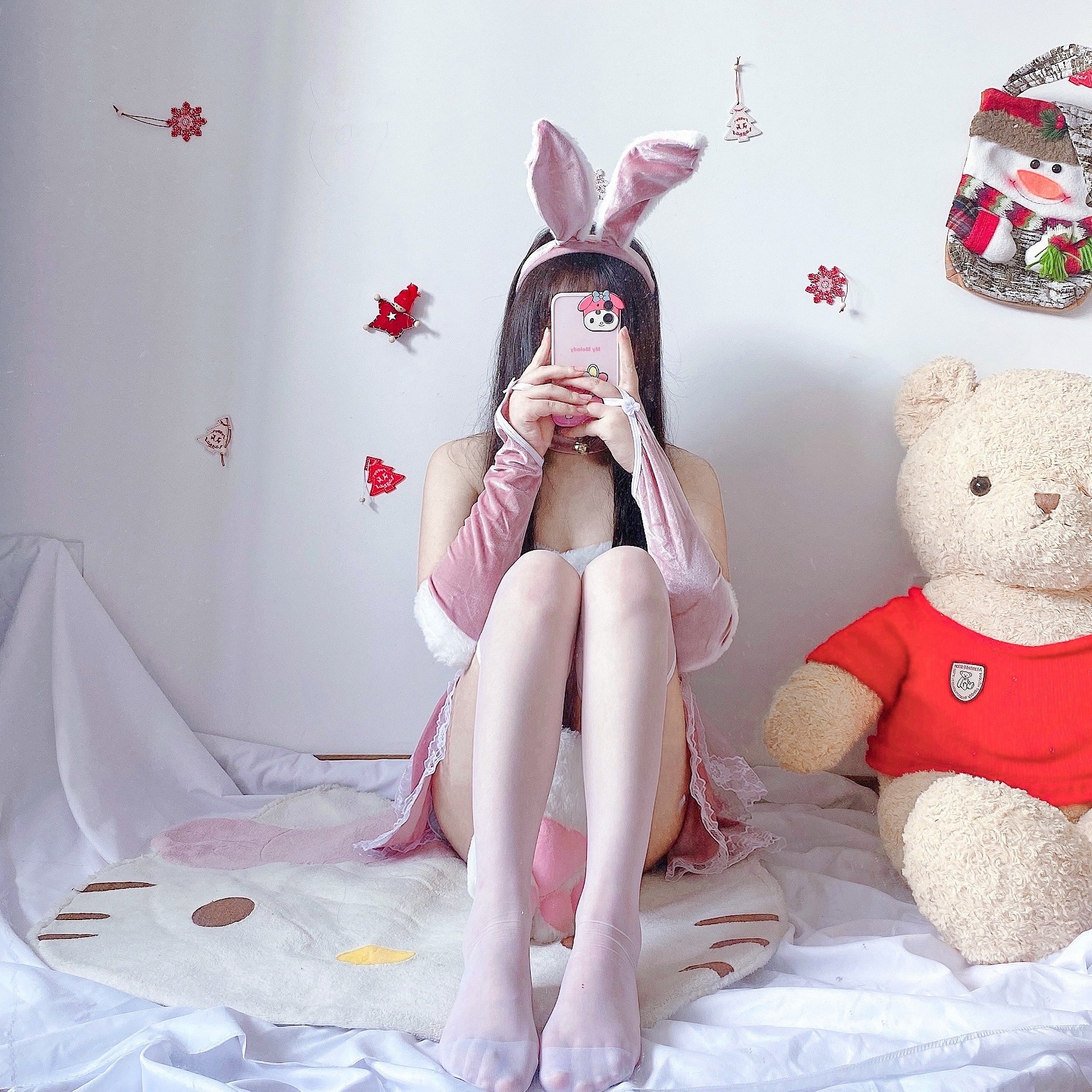 Christmas Bunny Maid Costume for Women detail image 9