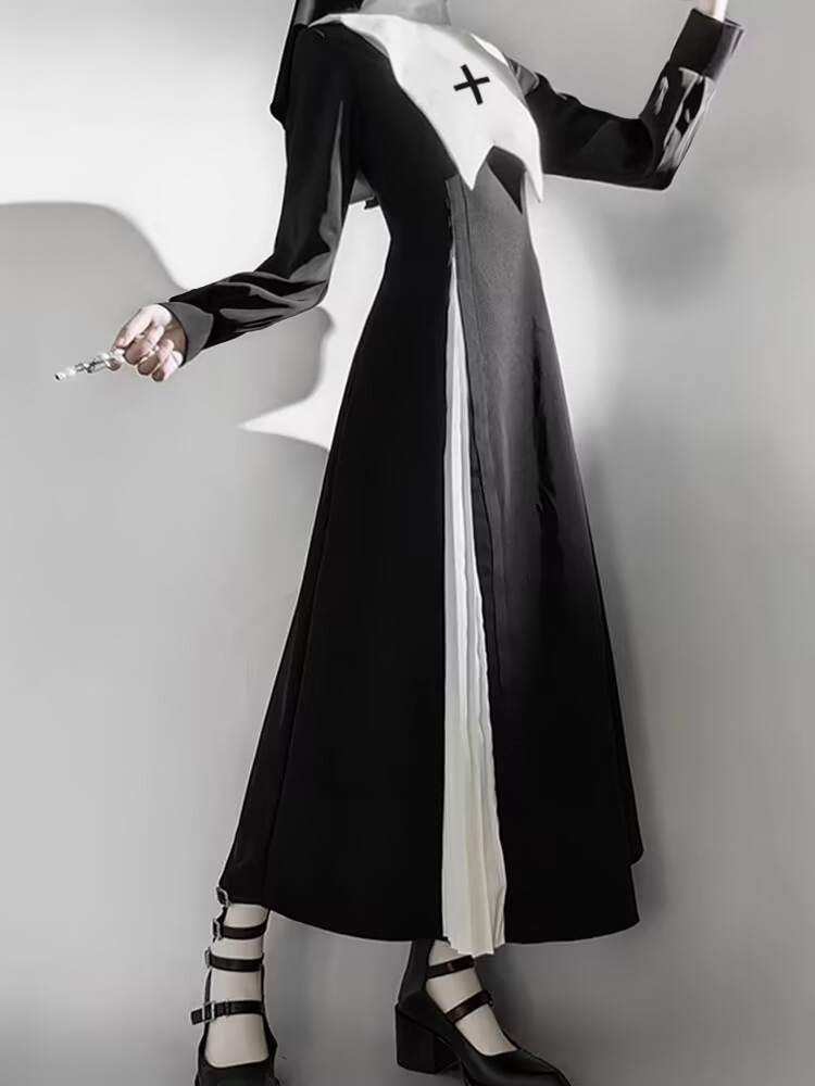 Nun Gothic Lolita Dress for Women detail image 2