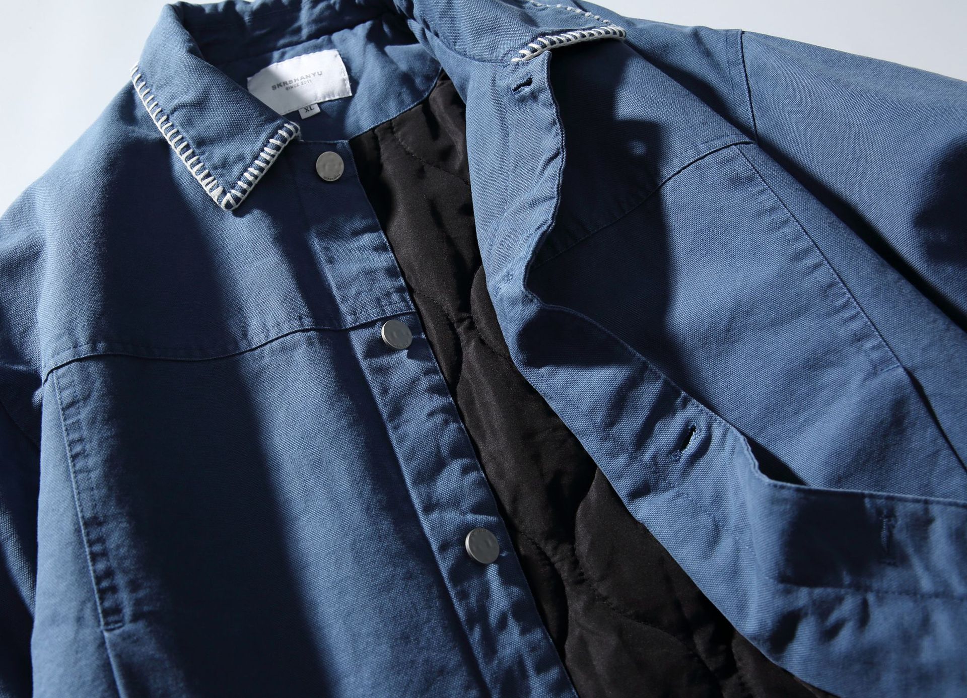 Chaqueta denim azul de hombre