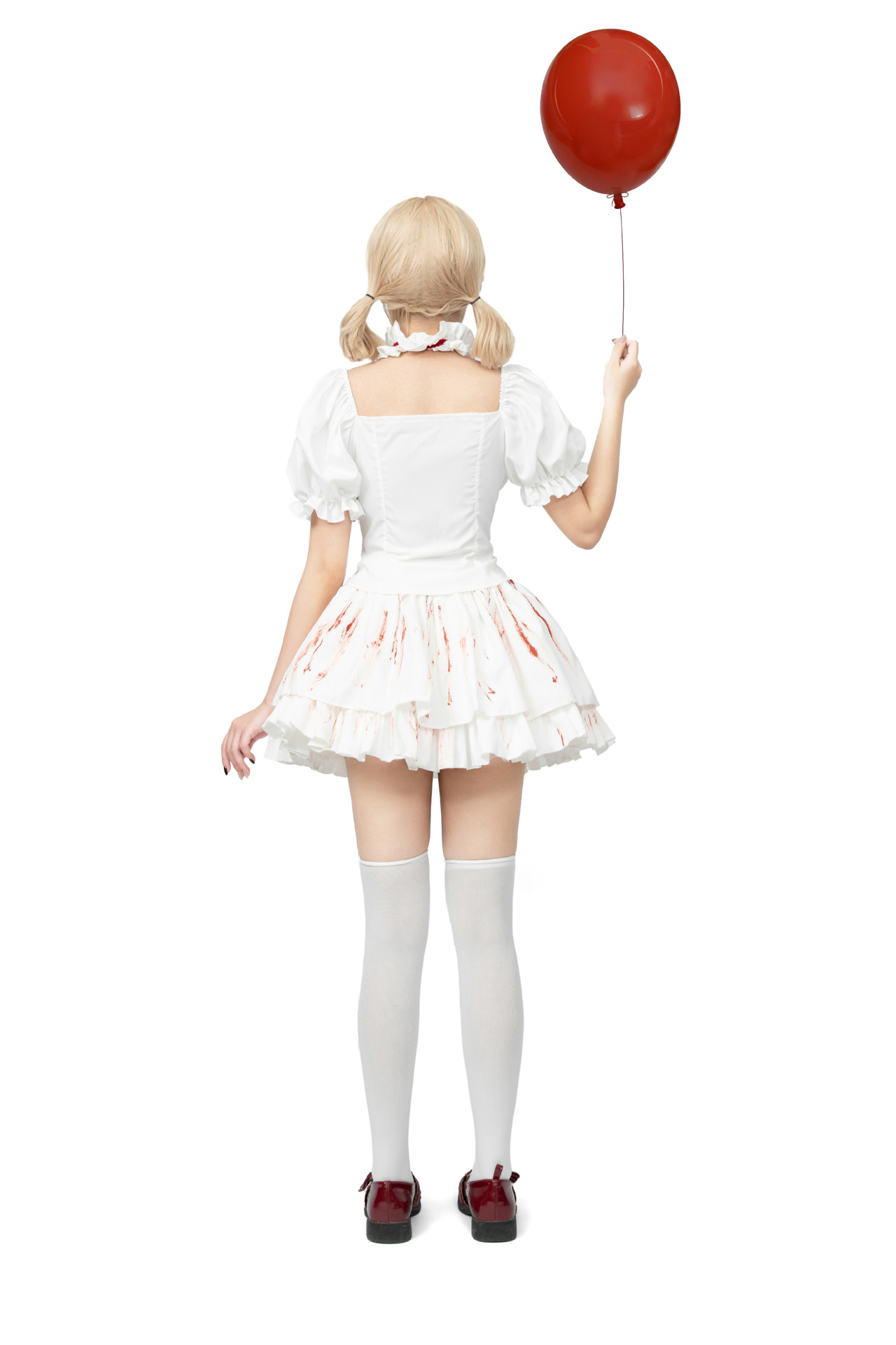 Bloody Doll Gothic Lolita Maid Costume for Women detail image 4