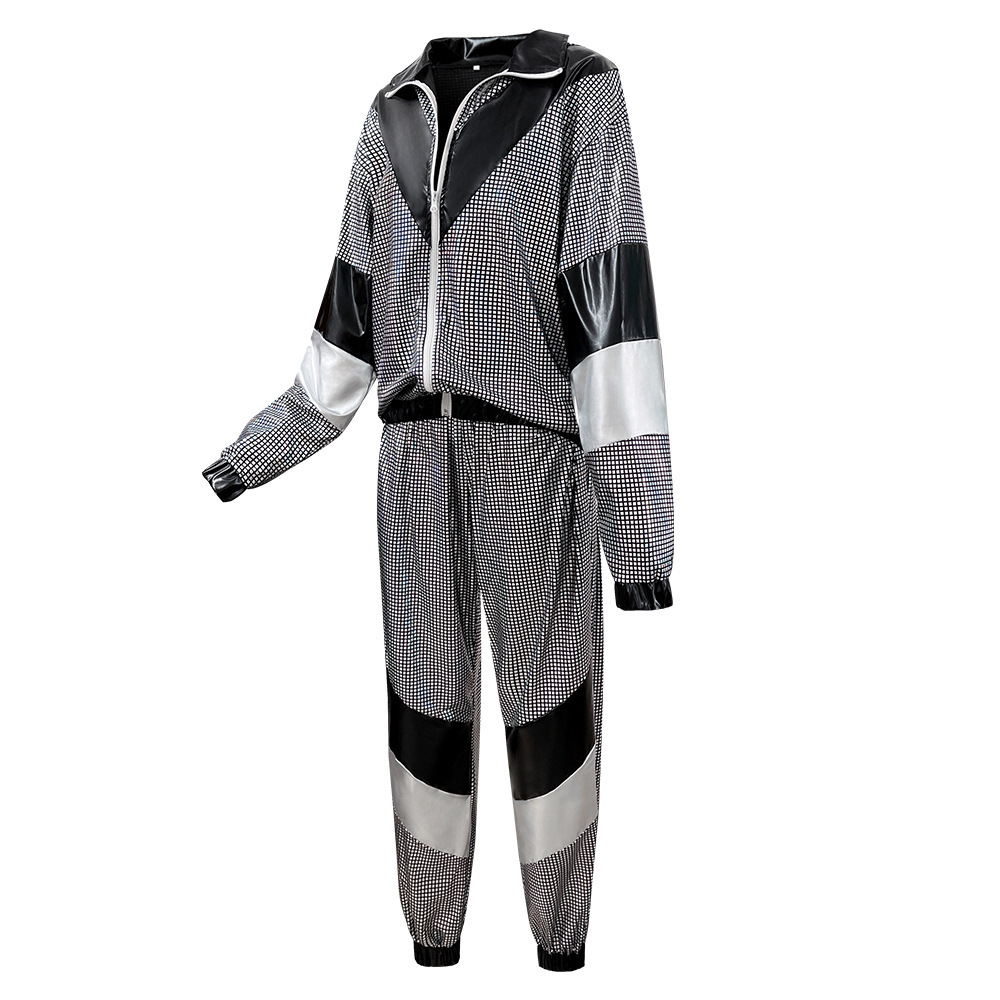 80s Hip Hop Disco Tracksuit Costume for Adults detail image 23