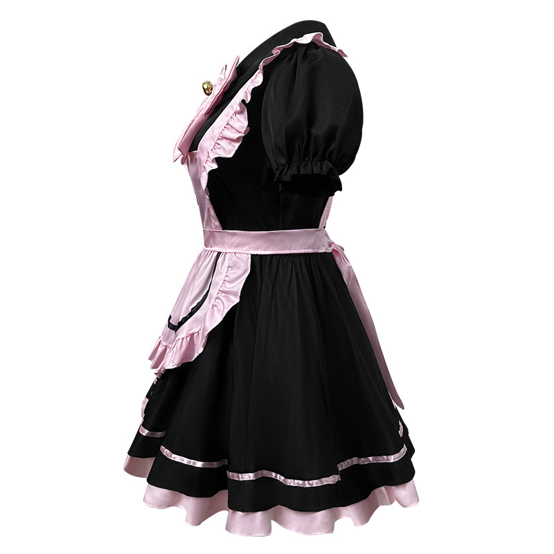 Pink Black Maid Lolita Costume for Women detail image 10