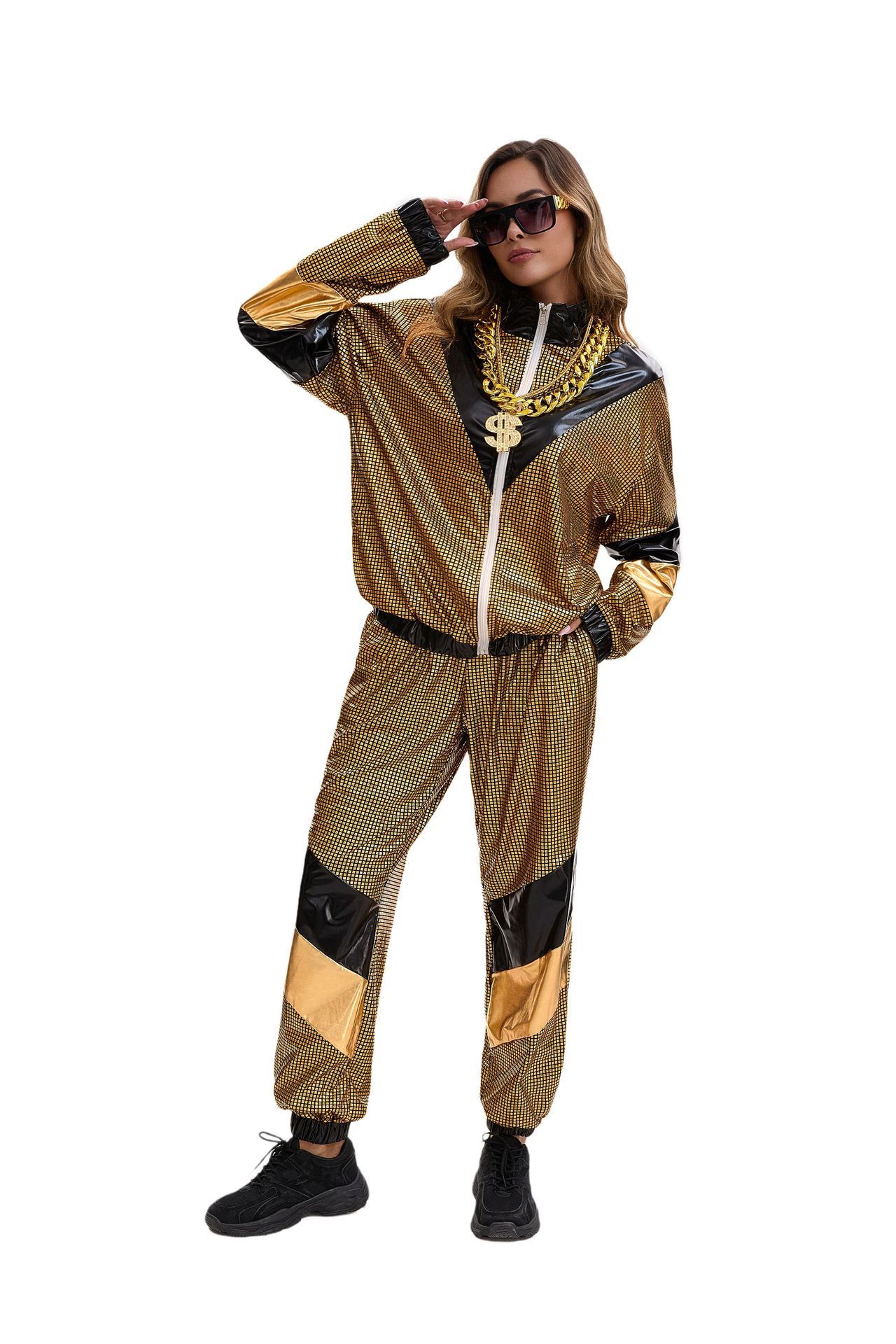 80s Hip Hop Disco Tracksuit Costume for Adults detail image 2