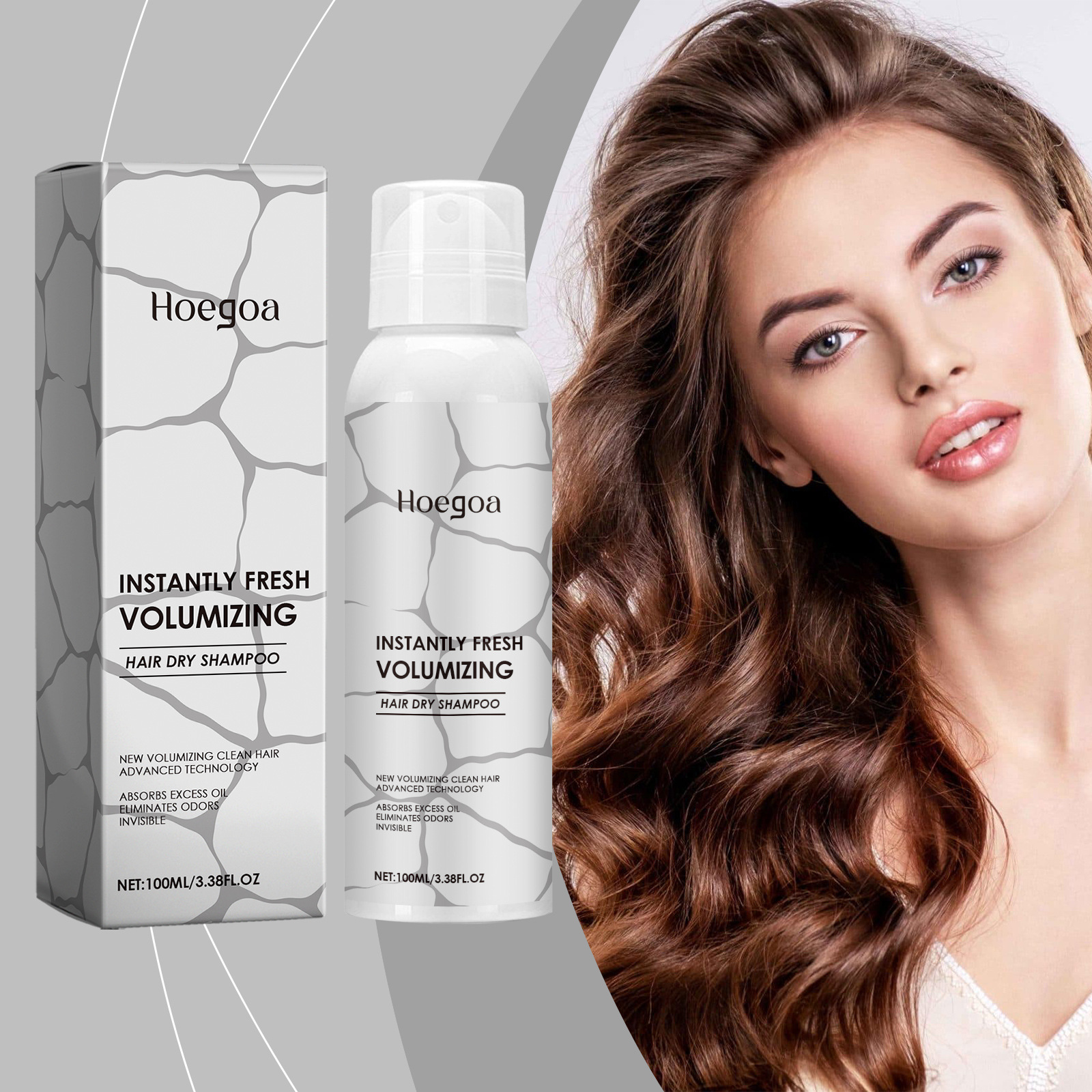 HOEGOA No-Rinse Dry Shampoo Spray for Easy Hair Cleaning, Oil Control, and Refreshing Volumizing Spray