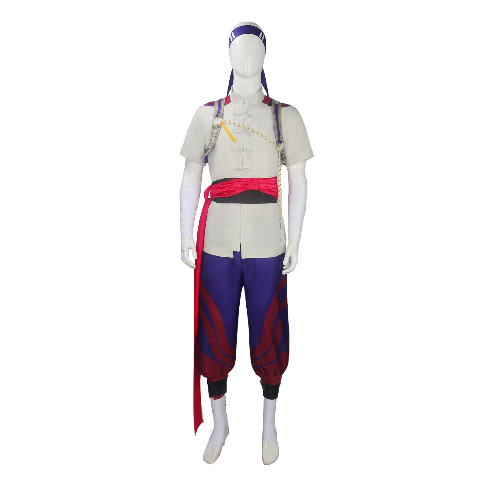 Fire Monk Fighter Costume for Adults detail image 1