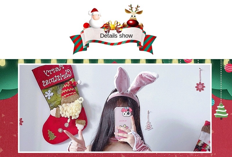 Christmas Bunny Maid Costume for Women detail image 11
