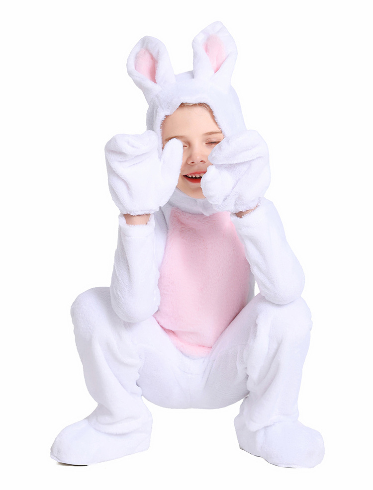 White Rabbit Plush Jumpsuit for Kids detail image 4