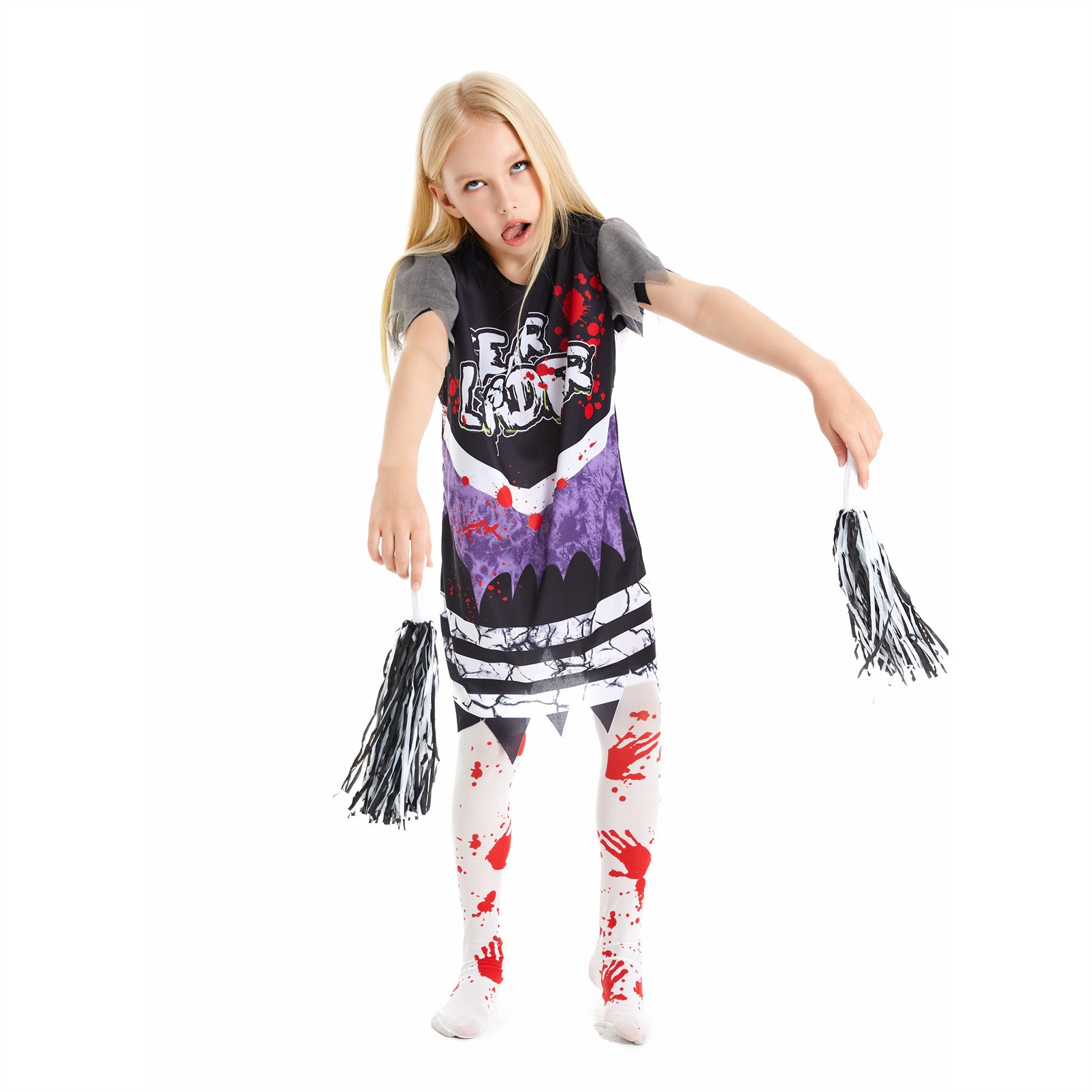 Zombie Cheerleader Costume for Girls detail image 8