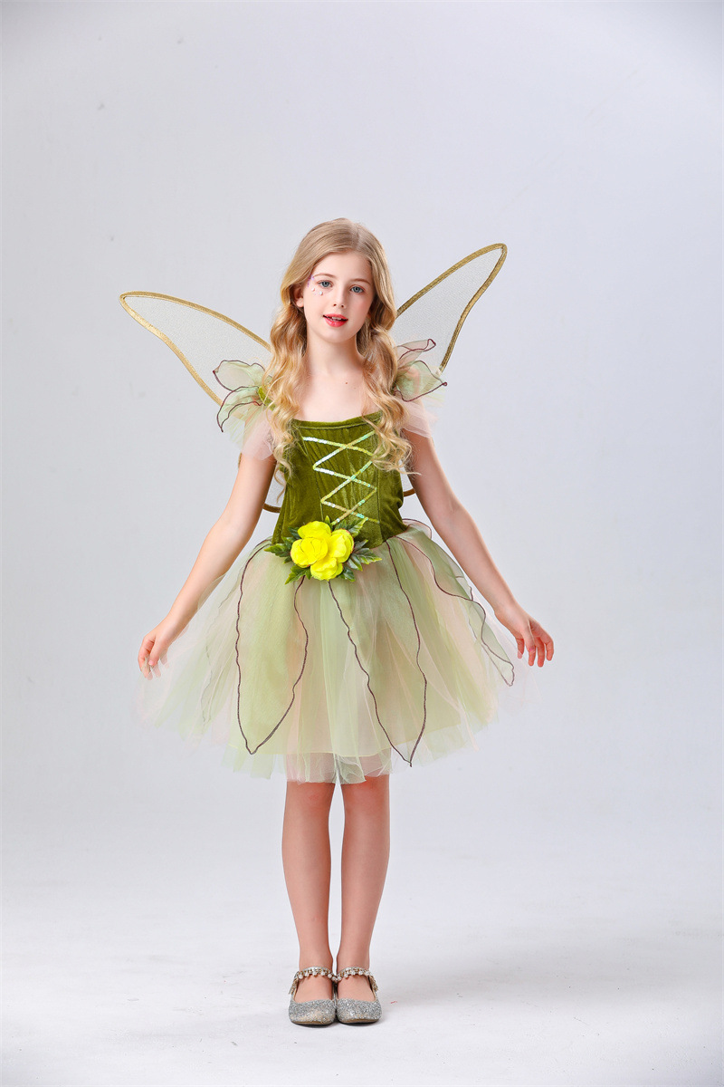 Fairy Princess Elf Tulle Puff Dress for Girls detail image 19