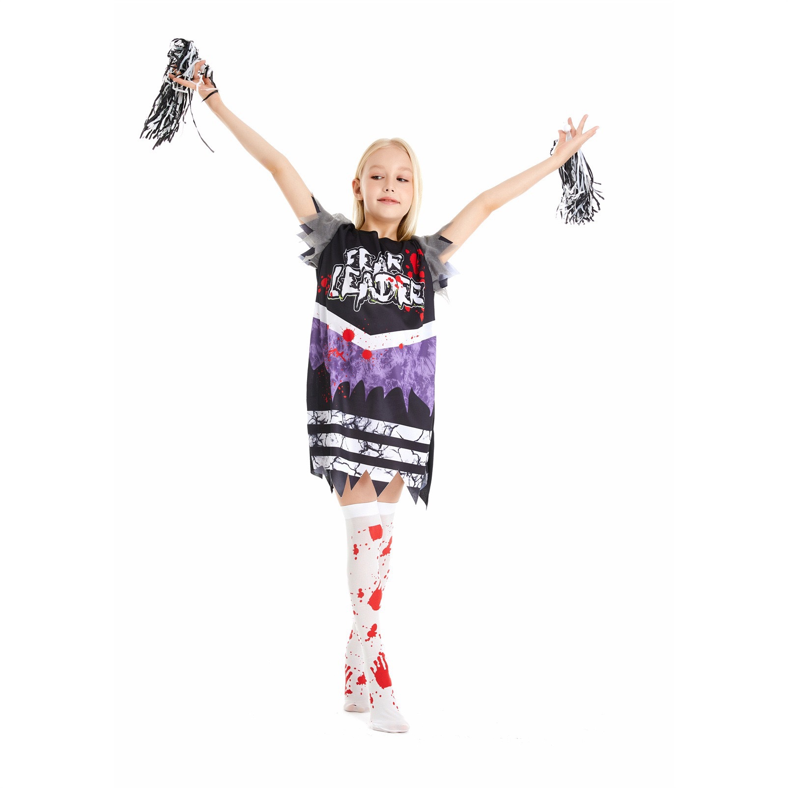 Zombie Cheerleader Costume for Girls detail image 7