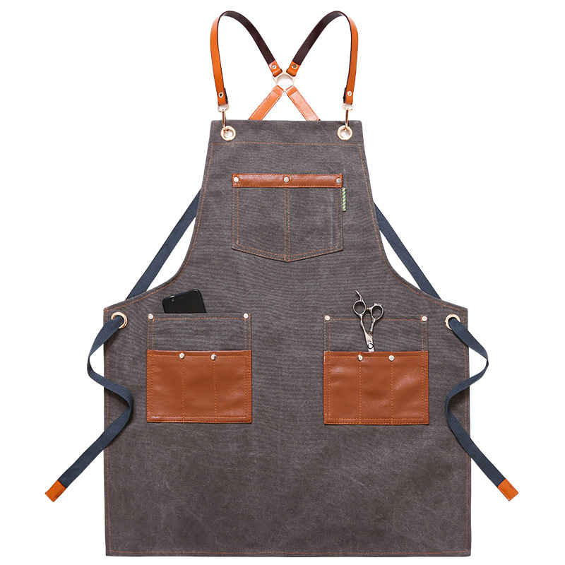 Hairstylist apron denim custom logo