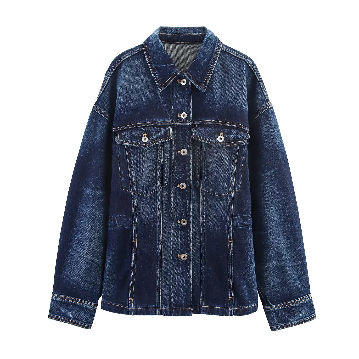 Chaqueta vaquera de mujer en denim azul