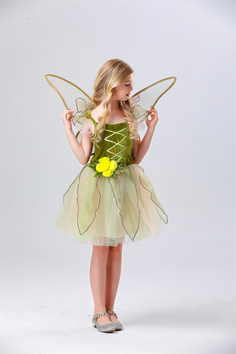 Fairy Princess Elf Tulle Puff Dress for Girls detail image 23