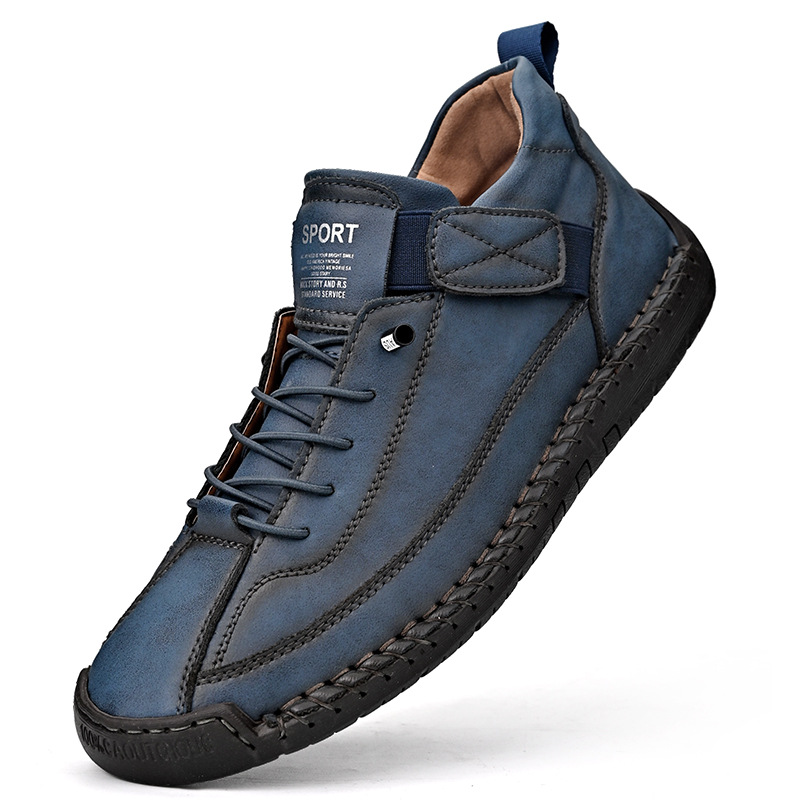 Men's mid top Martin boots outdoor casual workwear stitched men's shoes