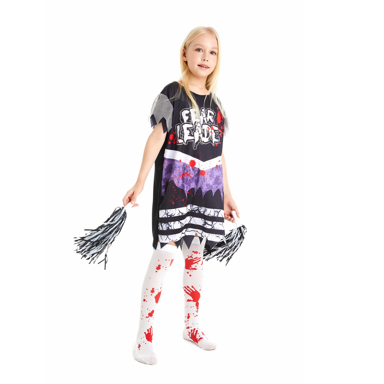 Zombie Cheerleader Costume for Girls detail image 11