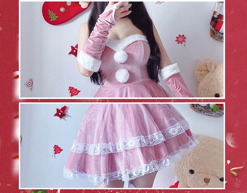 Christmas Bunny Maid Costume for Women detail image 12