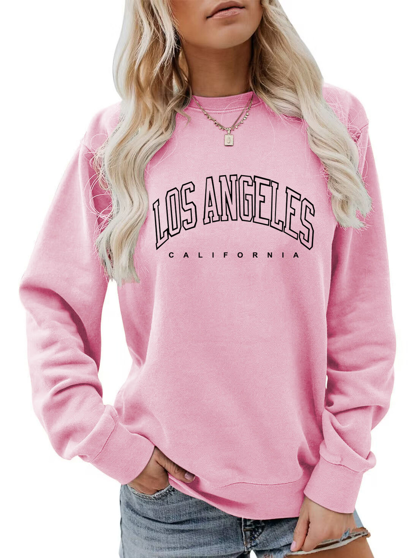 Sudadera LA en rosa para mujer