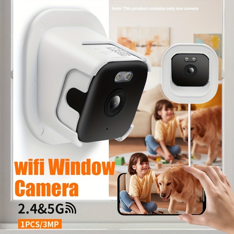 Window Shield Camera Night Vision Window Mount Smart Panoramic Camera for Home Security, HD ...