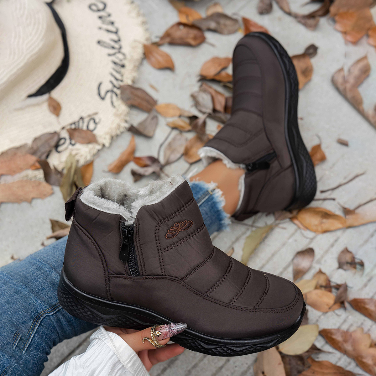 Thick and Warm Cotton Boots with Velvet for Children image 6