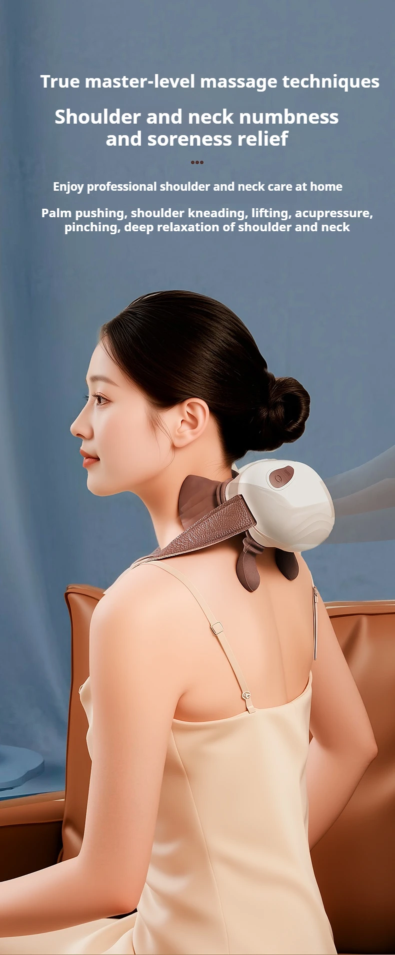 2025新型指压背部和颈部按摩器深层组织揉捏背部按摩器带热量