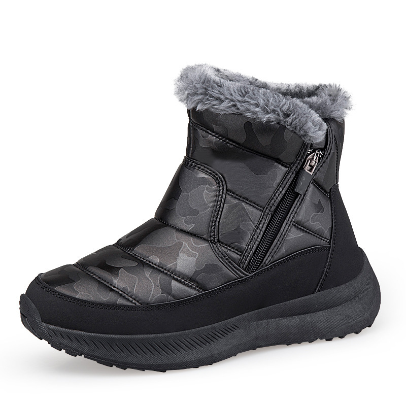 Velvet thickened warm and wear-resistant outdoor hiking shoes snow boots women's shoes