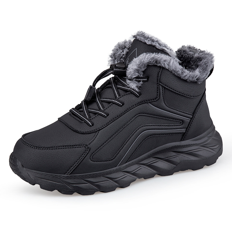 Comfortable Walking Shoes for Parents Warm Winter Shoes for Elderly New Fleece-Lined Non-Slip Thick