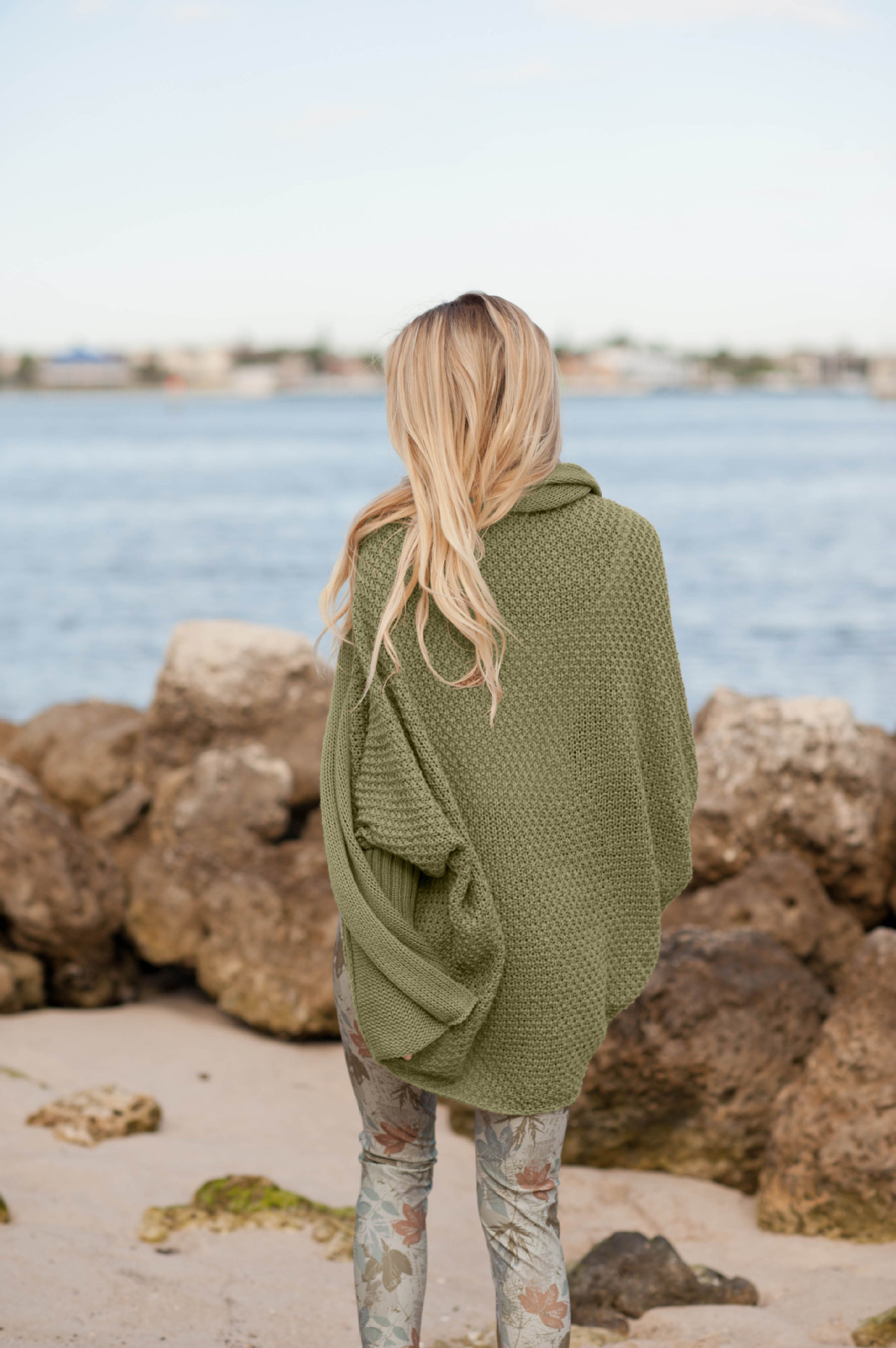 Batwing Turtleneck Sweater sizing and product details