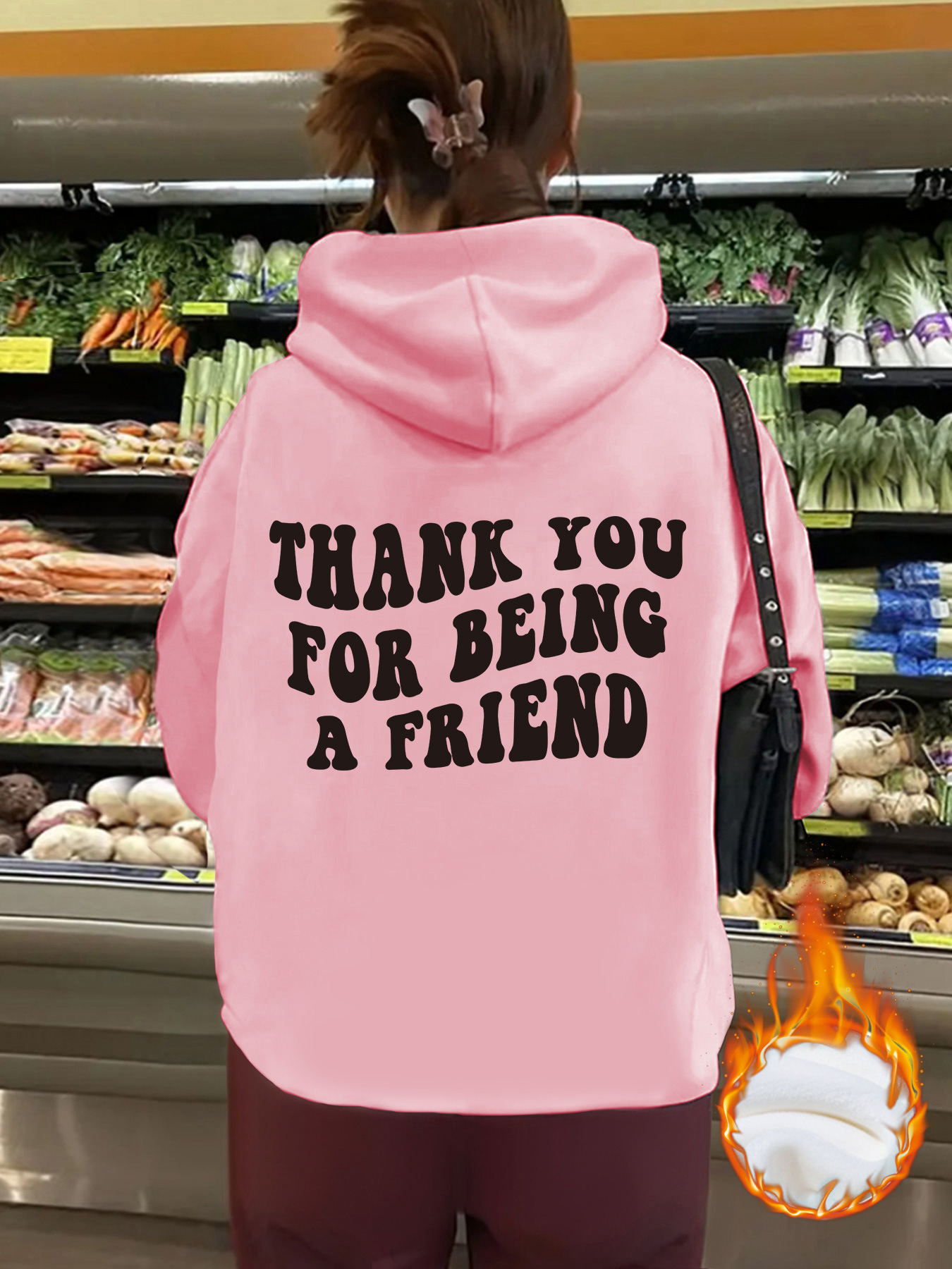 Friendship hoodie pink
