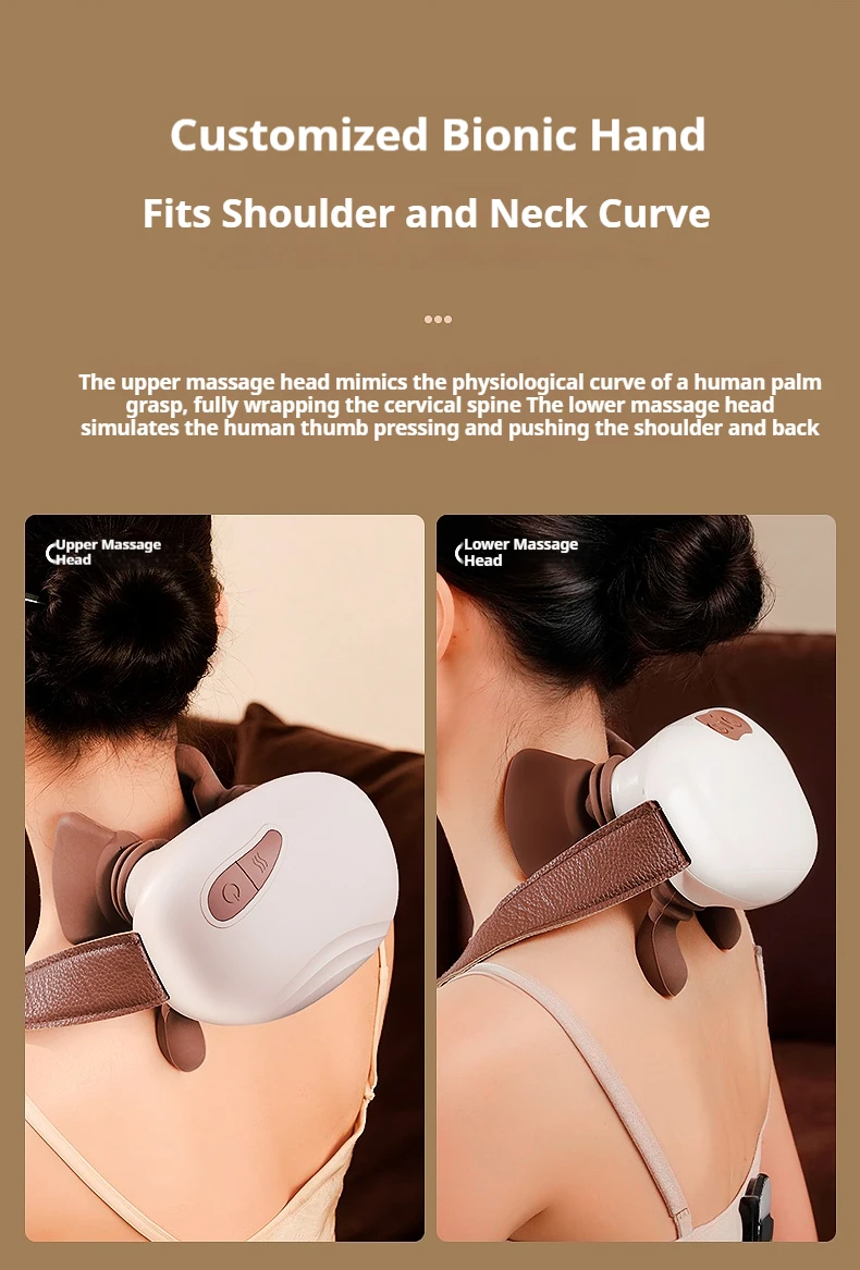 2025新型指压背部和颈部按摩器深层组织揉捏背部按摩器带热量