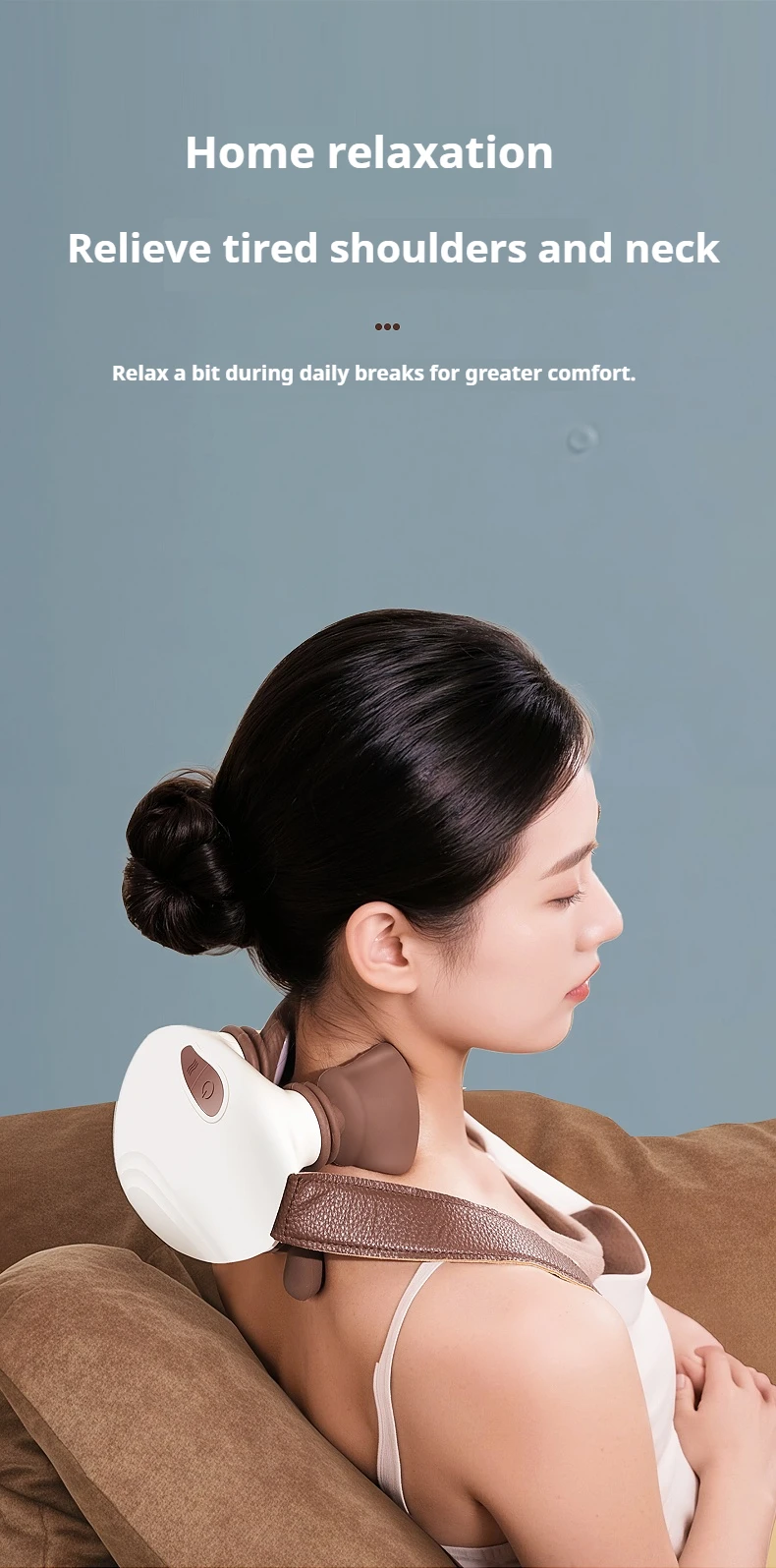 2025新型指压背部和颈部按摩器深层组织揉捏背部按摩器带热量