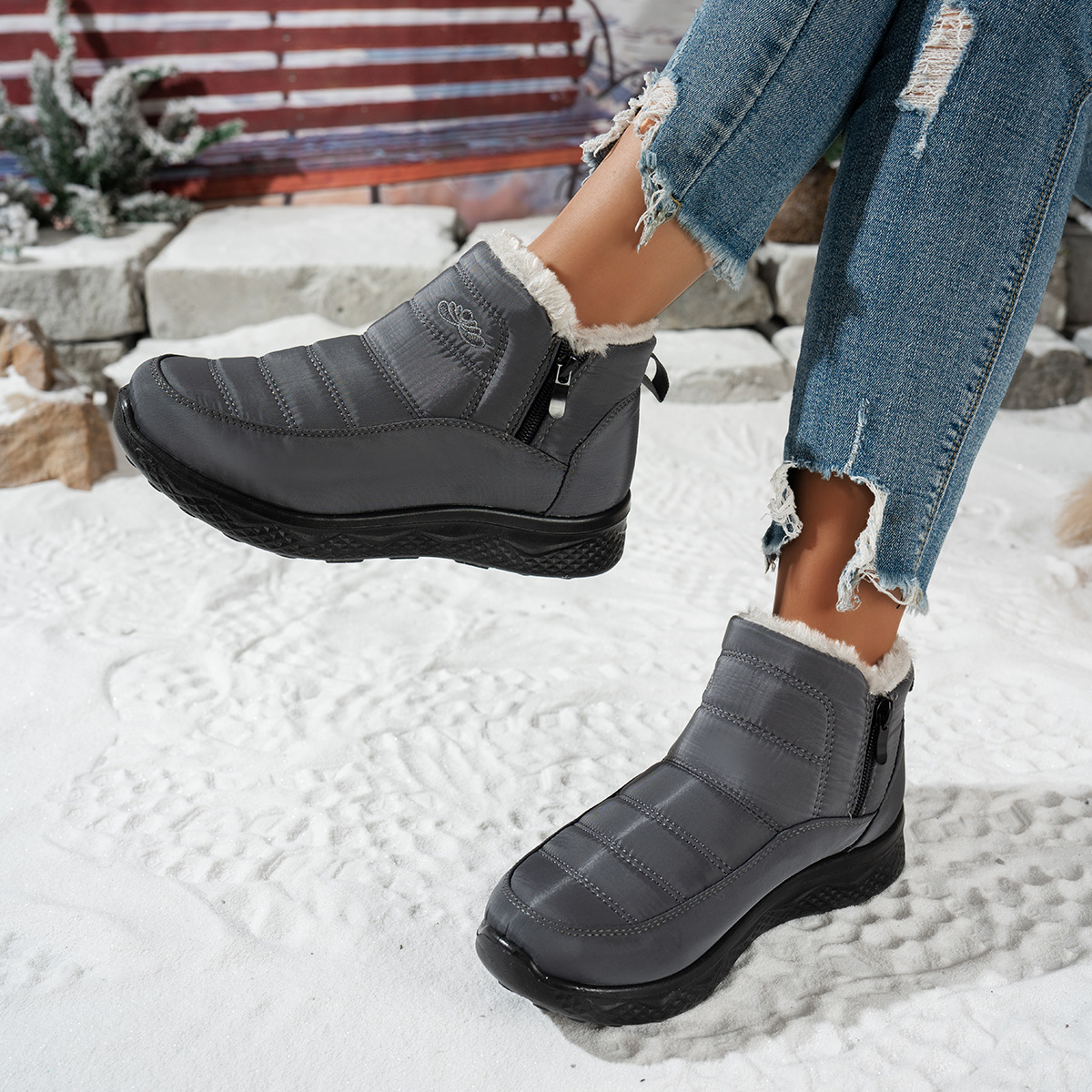 Thick and Warm Cotton Boots with Velvet for Children image 11
