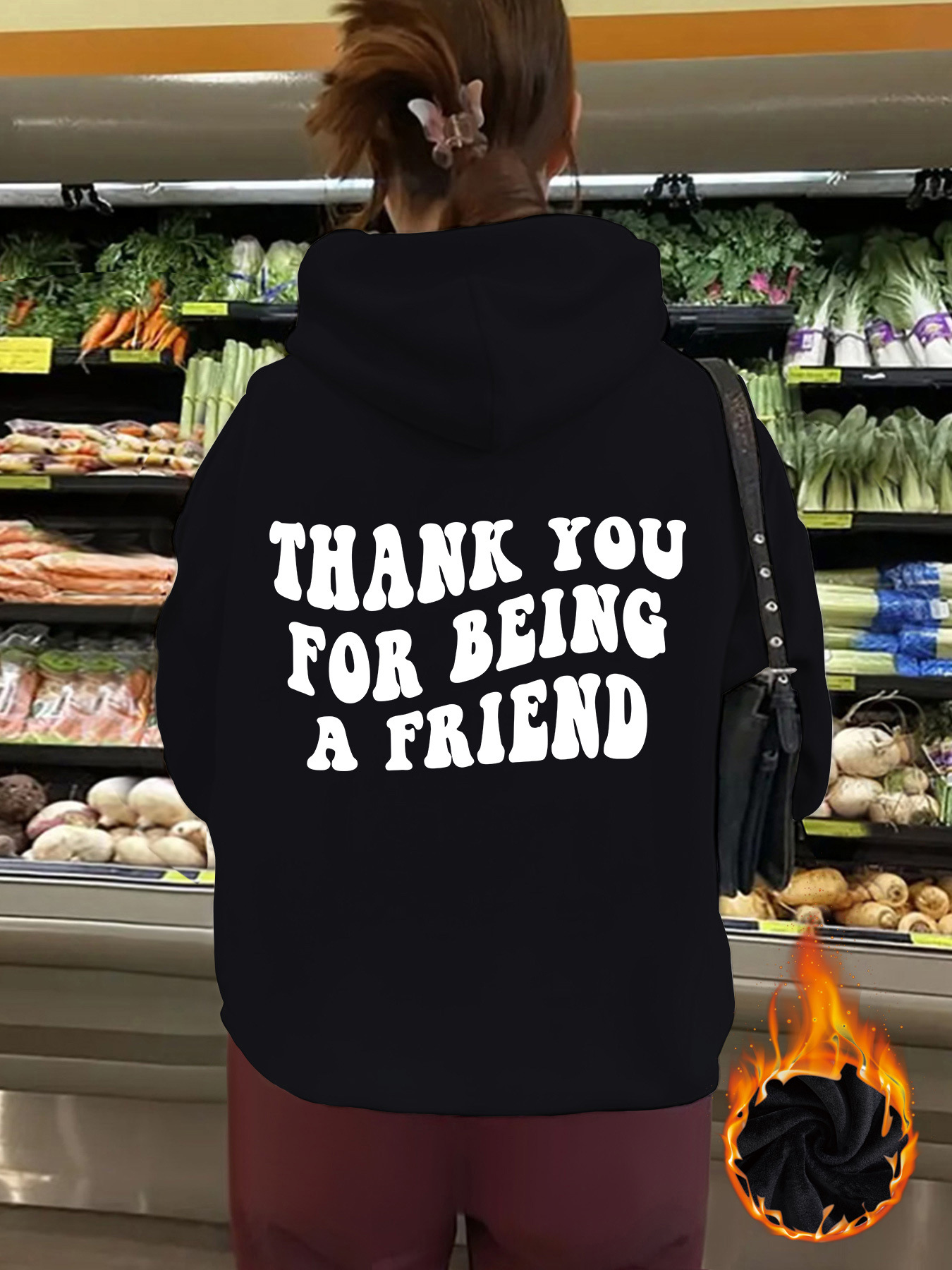 Thank you hoodie black