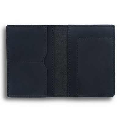 First layer cowhide handmade passport clip ID clip boarding card ID storage passport book